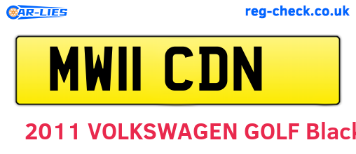 MW11CDN are the vehicle registration plates.
