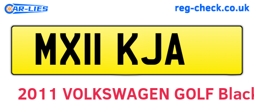 MX11KJA are the vehicle registration plates.