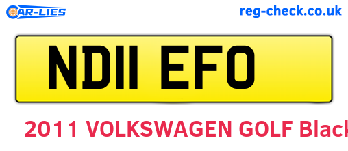 ND11EFO are the vehicle registration plates.