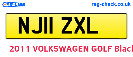 NJ11ZXL are the vehicle registration plates.