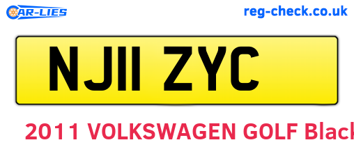 NJ11ZYC are the vehicle registration plates.