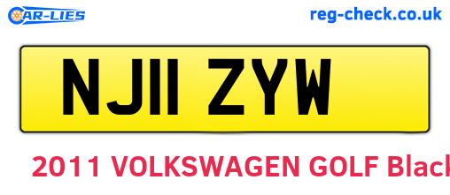 NJ11ZYW are the vehicle registration plates.