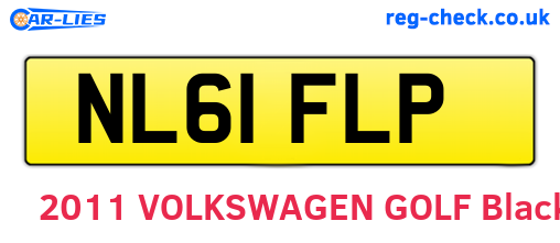 NL61FLP are the vehicle registration plates.