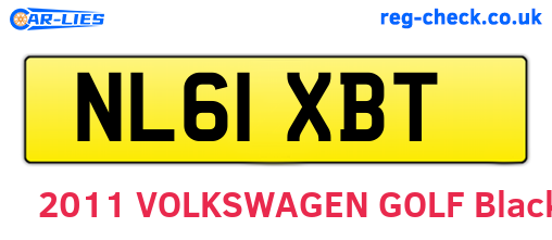 NL61XBT are the vehicle registration plates.