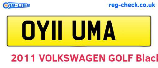 OY11UMA are the vehicle registration plates.