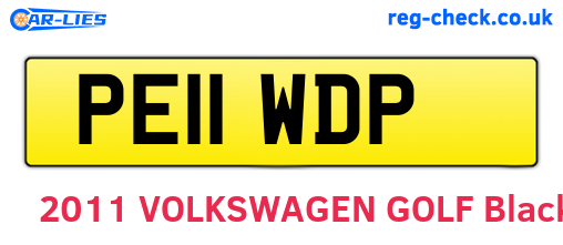 PE11WDP are the vehicle registration plates.