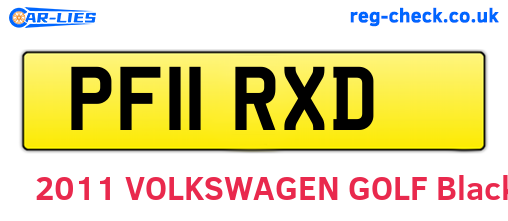 PF11RXD are the vehicle registration plates.