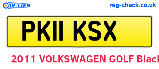 PK11KSX are the vehicle registration plates.
