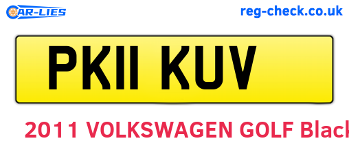 PK11KUV are the vehicle registration plates.