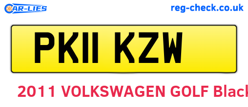 PK11KZW are the vehicle registration plates.