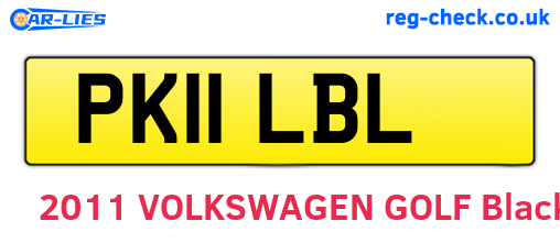 PK11LBL are the vehicle registration plates.