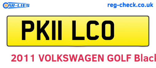 PK11LCO are the vehicle registration plates.