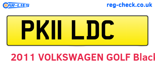 PK11LDC are the vehicle registration plates.