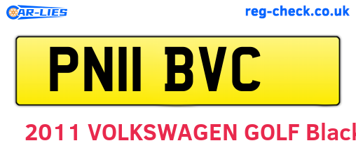 PN11BVC are the vehicle registration plates.