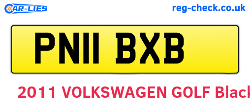 PN11BXB are the vehicle registration plates.