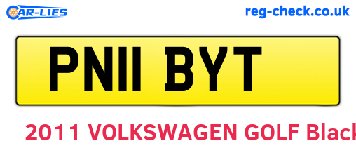PN11BYT are the vehicle registration plates.