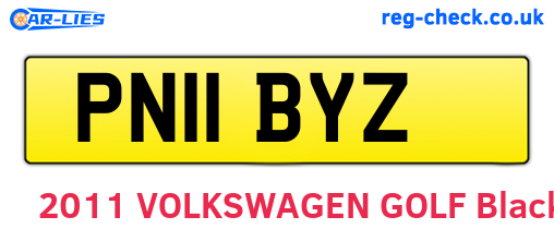 PN11BYZ are the vehicle registration plates.