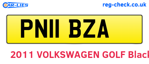 PN11BZA are the vehicle registration plates.