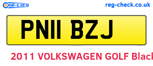 PN11BZJ are the vehicle registration plates.