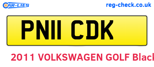 PN11CDK are the vehicle registration plates.
