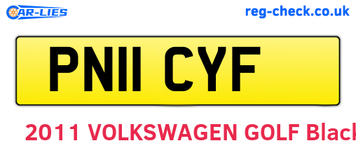 PN11CYF are the vehicle registration plates.