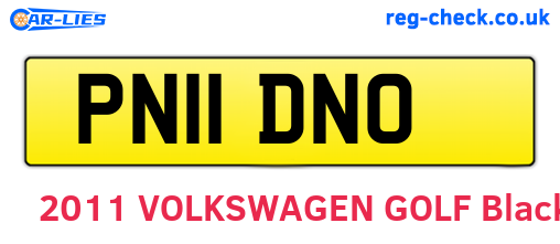 PN11DNO are the vehicle registration plates.