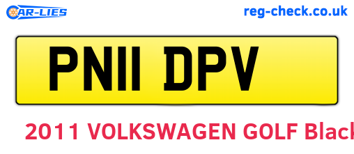 PN11DPV are the vehicle registration plates.