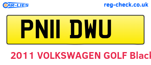 PN11DWU are the vehicle registration plates.
