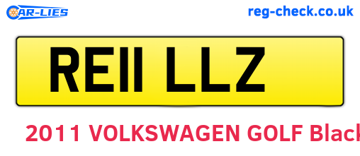 RE11LLZ are the vehicle registration plates.