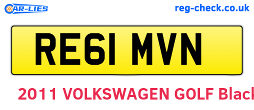 RE61MVN are the vehicle registration plates.