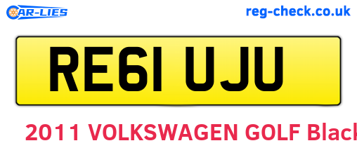 RE61UJU are the vehicle registration plates.