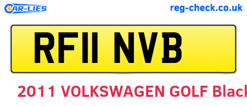 RF11NVB are the vehicle registration plates.
