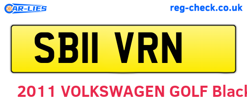 SB11VRN are the vehicle registration plates.