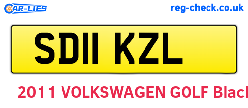 SD11KZL are the vehicle registration plates.