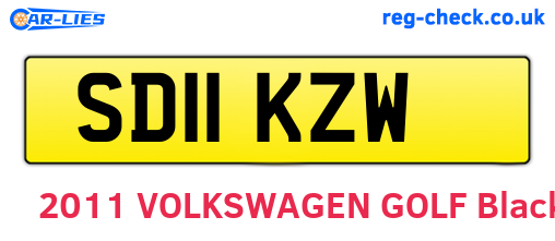 SD11KZW are the vehicle registration plates.