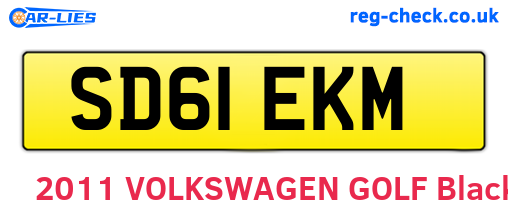 SD61EKM are the vehicle registration plates.