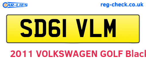 SD61VLM are the vehicle registration plates.