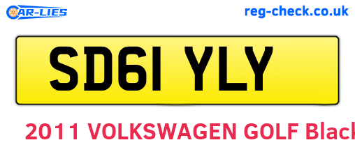 SD61YLY are the vehicle registration plates.