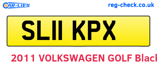 SL11KPX are the vehicle registration plates.