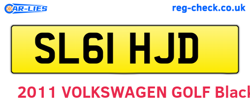 SL61HJD are the vehicle registration plates.