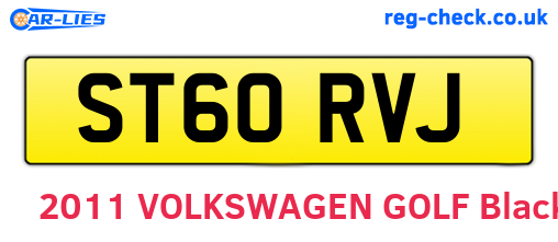 ST60RVJ are the vehicle registration plates.