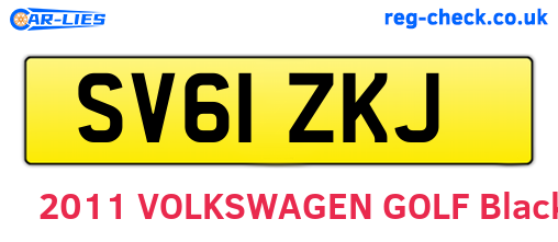SV61ZKJ are the vehicle registration plates.