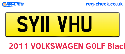 SY11VHU are the vehicle registration plates.