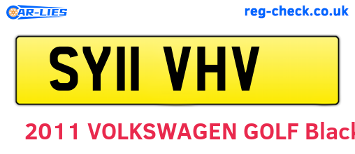 SY11VHV are the vehicle registration plates.