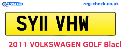 SY11VHW are the vehicle registration plates.