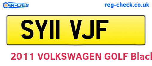 SY11VJF are the vehicle registration plates.