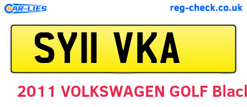 SY11VKA are the vehicle registration plates.