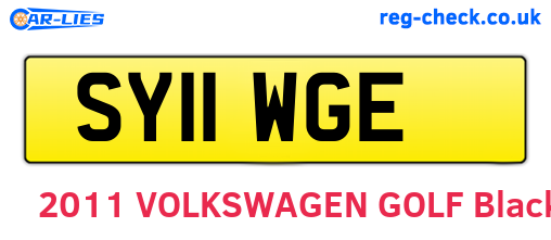 SY11WGE are the vehicle registration plates.