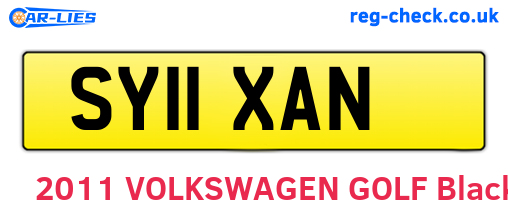 SY11XAN are the vehicle registration plates.