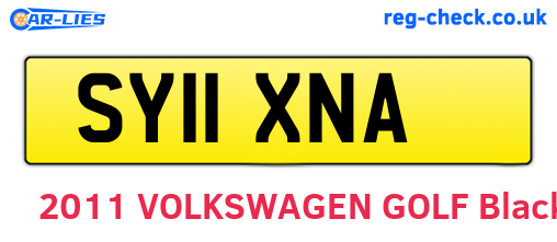 SY11XNA are the vehicle registration plates.